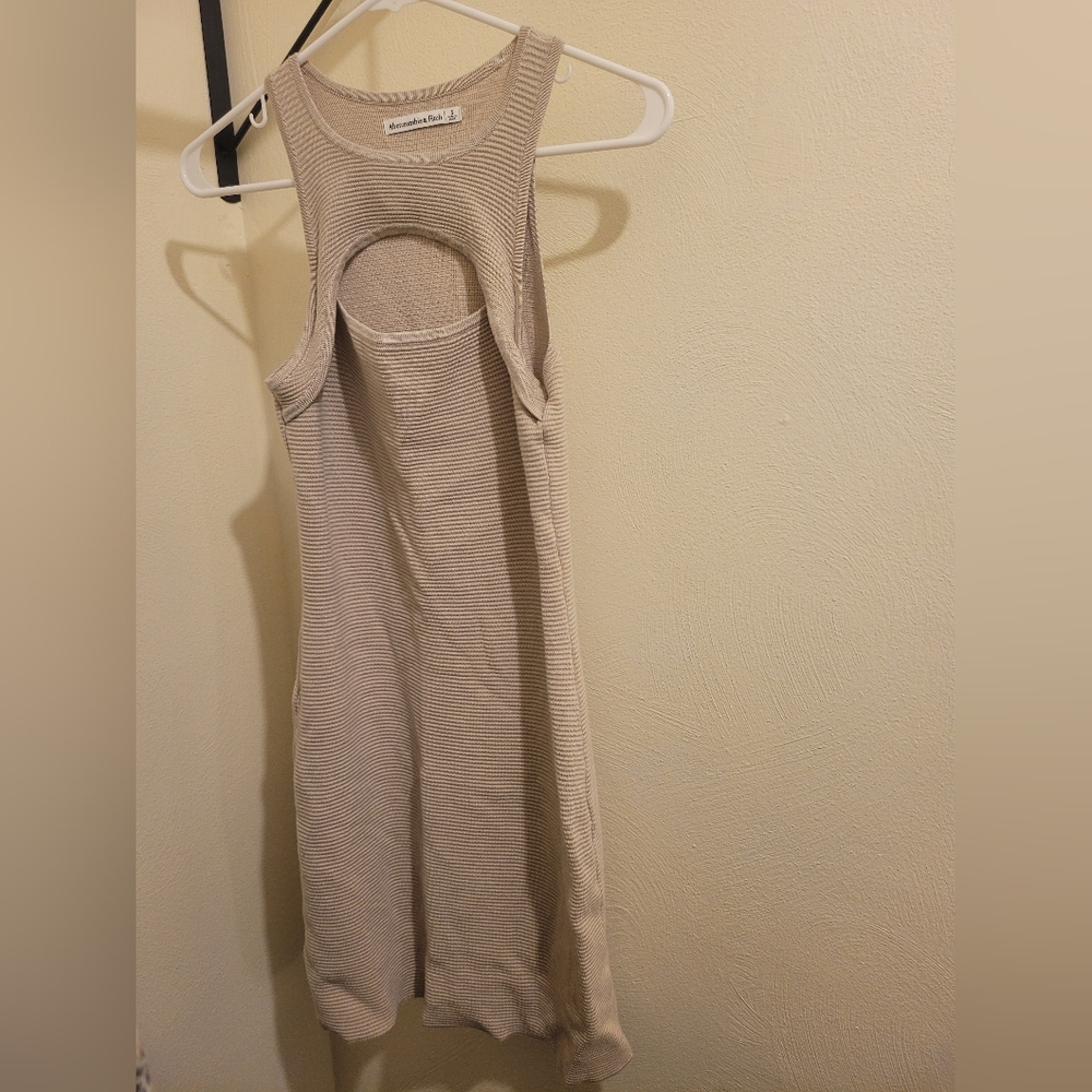 Abercrombie Tan Ribbed Knit Dress Women’s Size S
